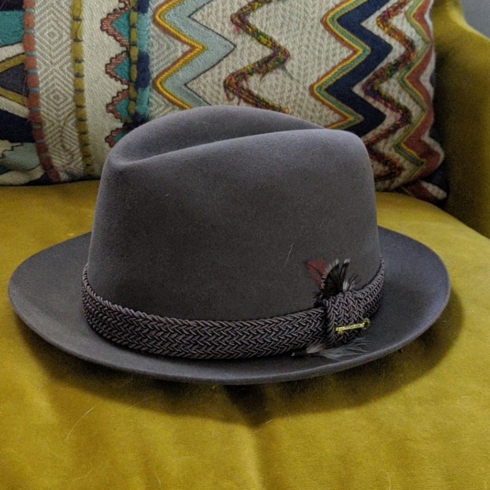 Stetson Boy’s vintage fedora hat  grey  with band